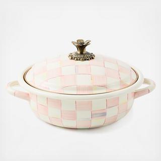 Rosy Check Stainless Steel Casserbole