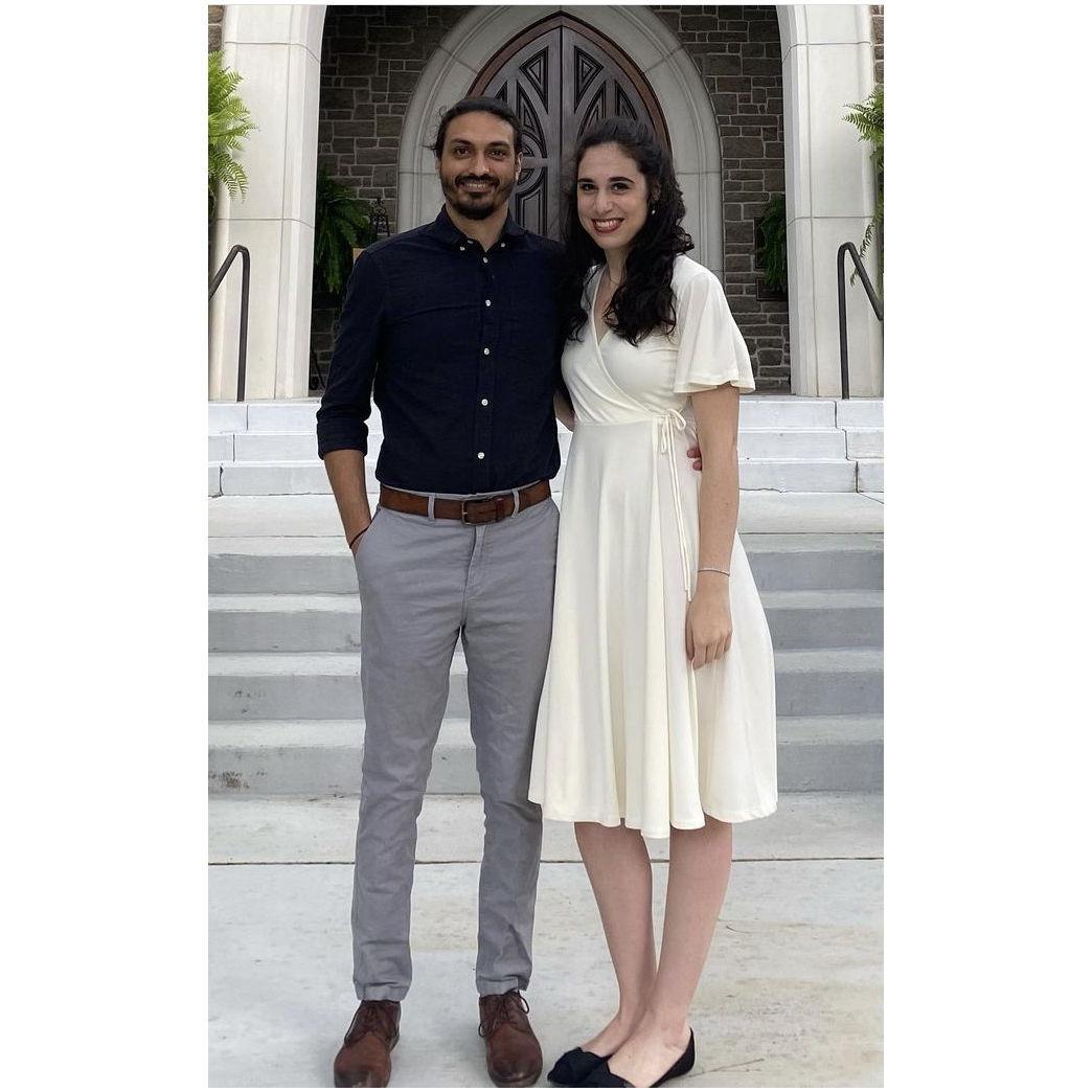 In our church clothes after Easter service. 