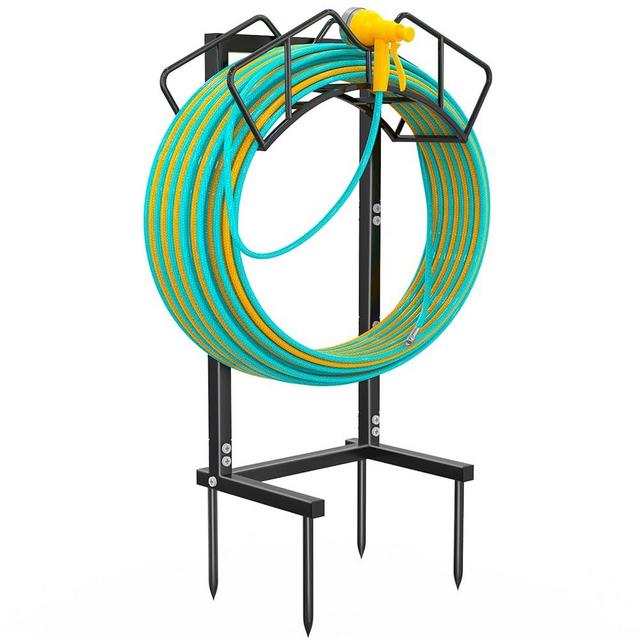 Qatsrin Super Stable Garden Hose Holder, Detachable Water Hose Holders & Hose Storage Hold 120-Feet Hose, Water Hose Holder for Outside, Yard, Lawn, Farm
