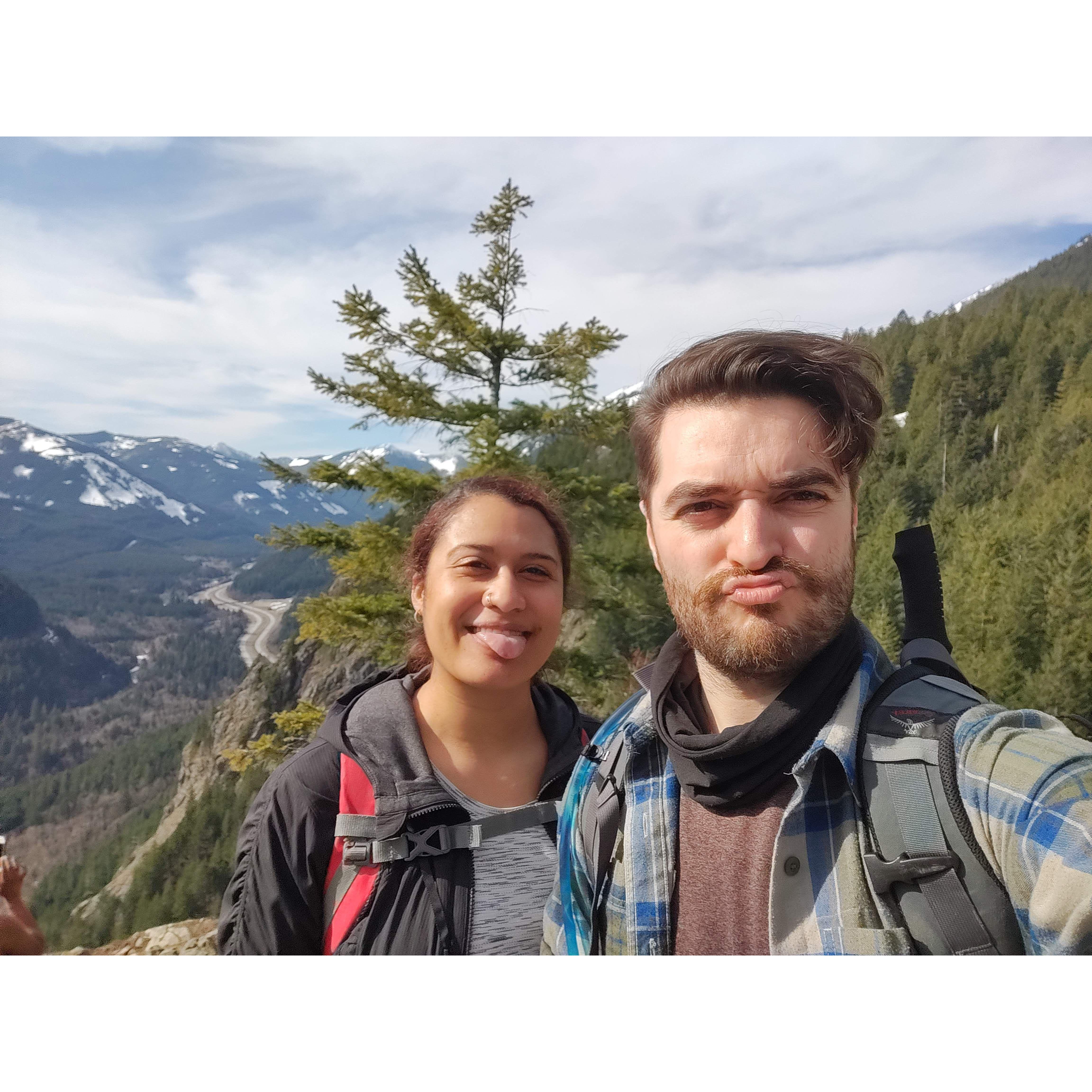 One of our first hikes together in the Pacific Northwest