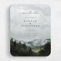 Grey Wedding Save the Date - Montagne Portrait