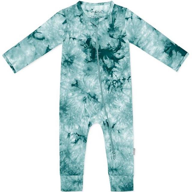 Jimonda Baby Girls Boys Bamboo Footless Pajamas outfits,2 Way Zipper Sleeper Pjs,Infant Tie-dye Rompers