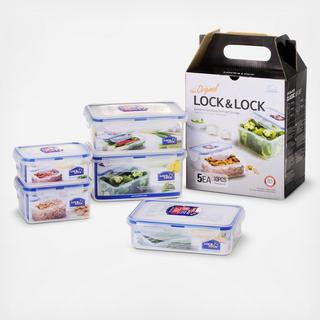 Easy Essentials 10-Piece Rectangular Food Storage Container Set