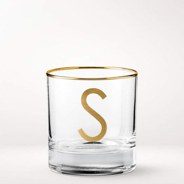 Monogram Double Old-Fashioned Glass, S