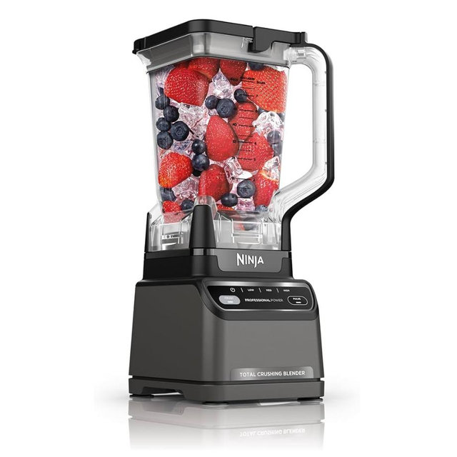 Ninja Professional Blender | Smoothie Blender, Drink Mixer, Grinder, Ice Crusher | Total Crushing™ Technology, Auto-iQ™ Smart Presets, Professional 1200W Power, XL 72oz Pitcher | Dark Grey | BR201AMZ