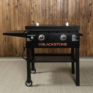 Blackstone Original Outdoor Griddle, 2-Burner 28" Propane Flat Top Grill with Hard Cover, Black