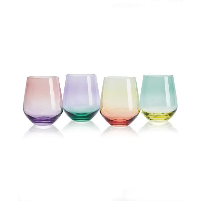 Mikasa Chroma 13 Ounce Stemless Wine Glass 4-Piece Set