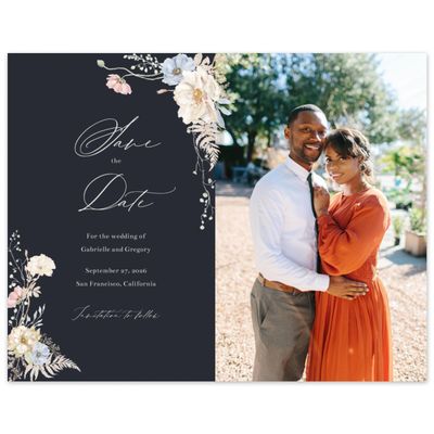 Ebony, Black Wedding Digital Save the Date - Almada Photo