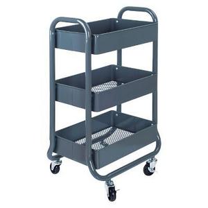 3-Tier Rolling Cart Gray - Room Essentials™