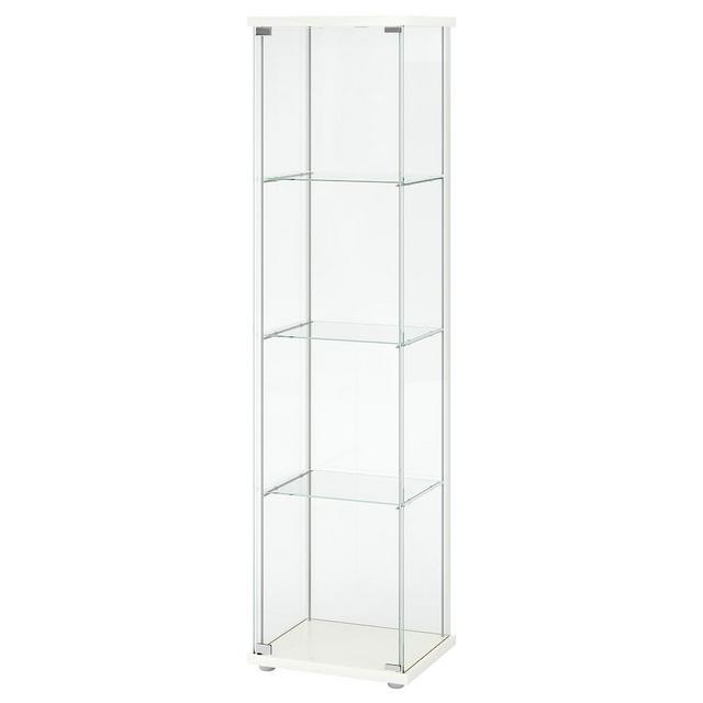 Glass-door cabinet, white,