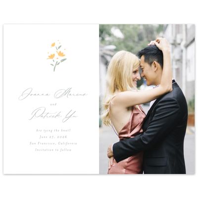 Honey, Yellow Wedding Digital Save the Date - Regal Bloom