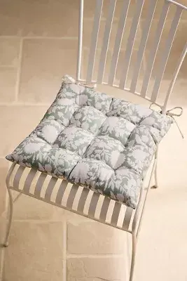 Floral Block Print Seat Cushion