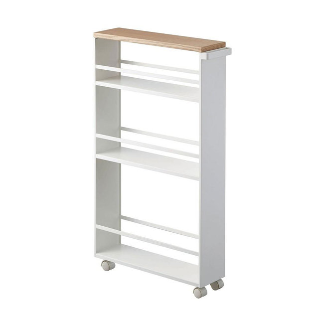 Storage Cart with Handle, White
