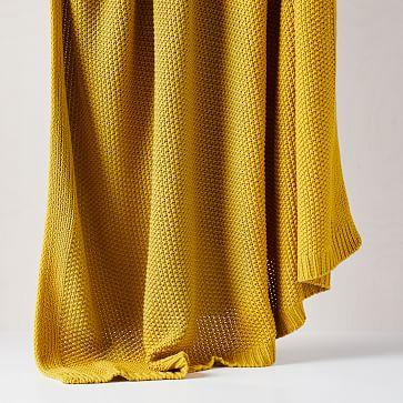 Cotton Knit Throw - Copper Rust