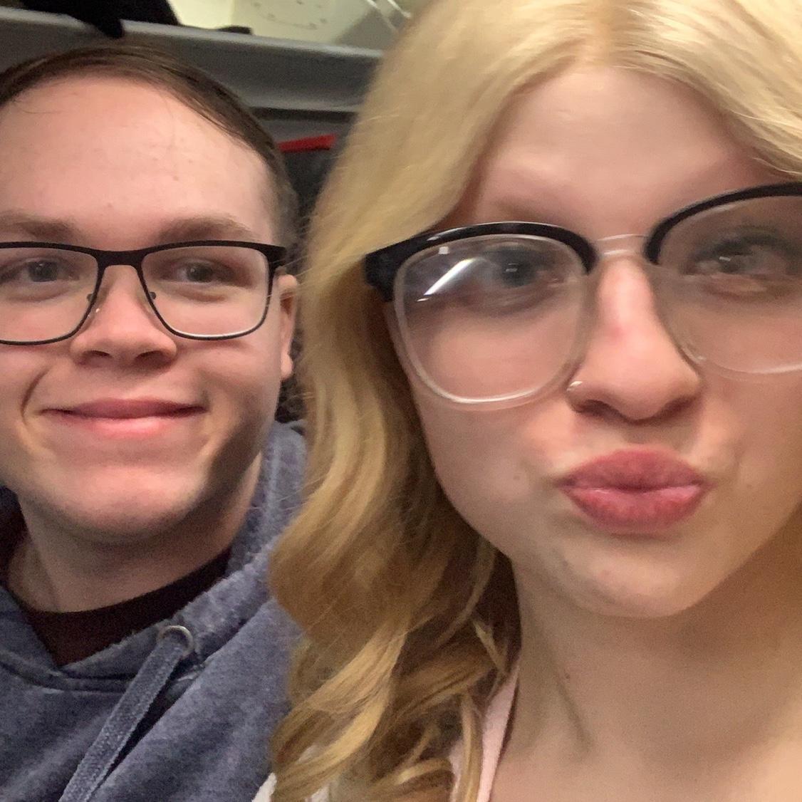 Our first plane ride together