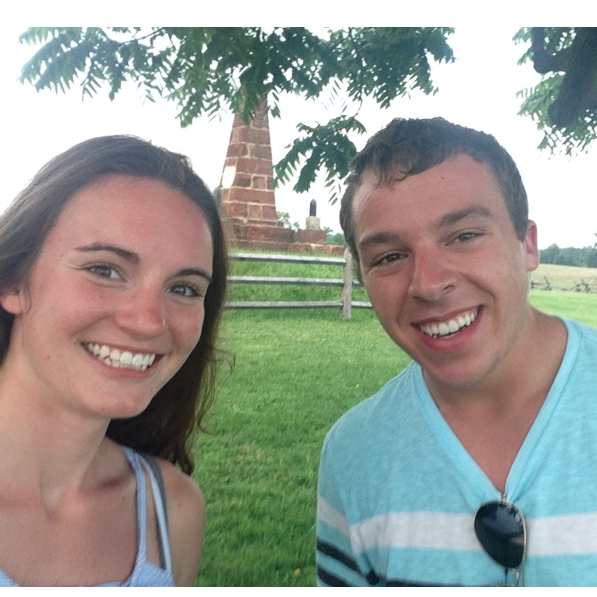 Our first picture together! I visited him in Virginia in June when he had his internship.