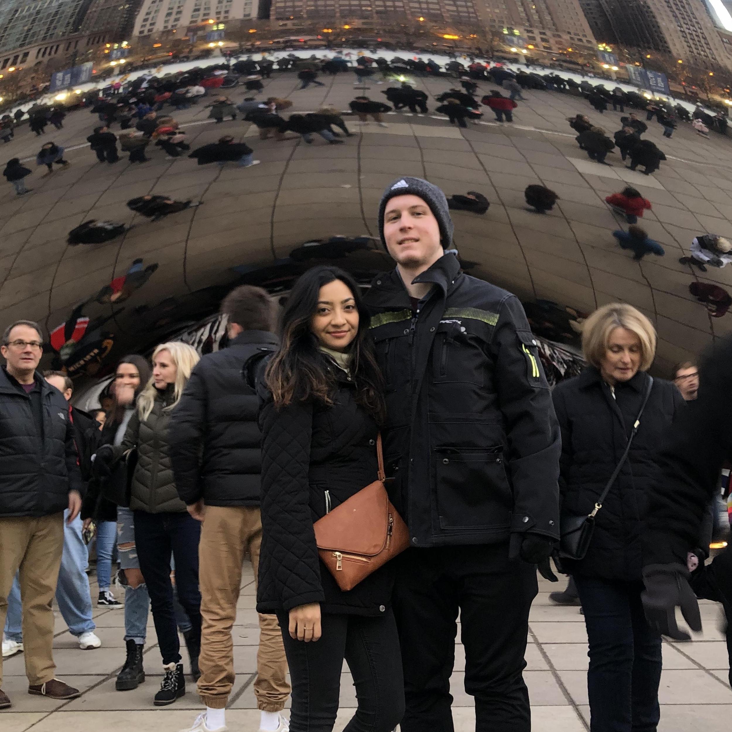 Dan's first time visiting Chicago.