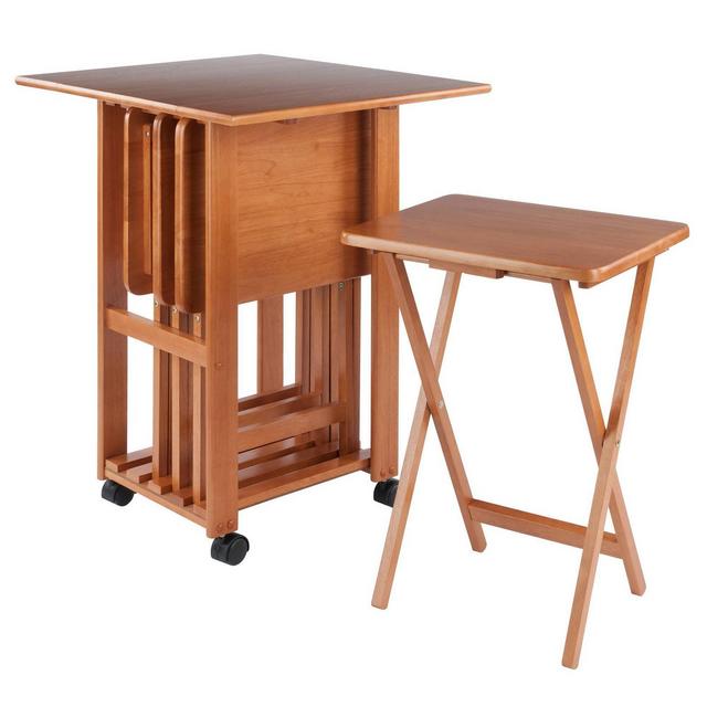 5pc Set Sophia Snack Tables Teak - Winsome
