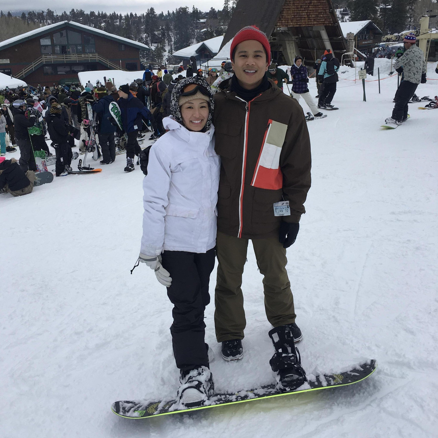 1.10.2016 eating sh*t while snowboarding in Big Bear