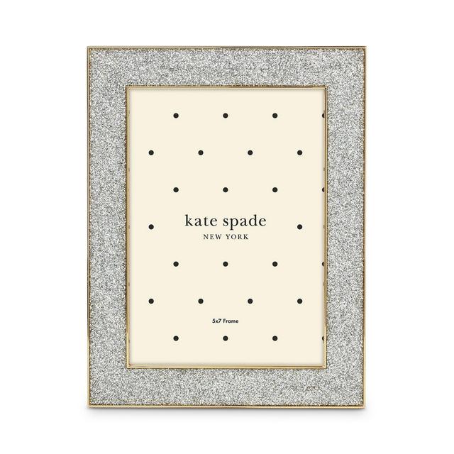 kate spade new york Sitting Pretty 5" x 7" Silver Glitter Frame