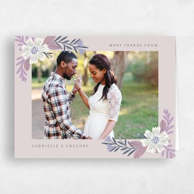 Lavender Mist, Purple Wedding Thank You - Camrose Photo