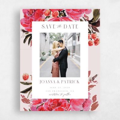 Light Mauve, Purple Wedding Save the Date - Waverly Photo