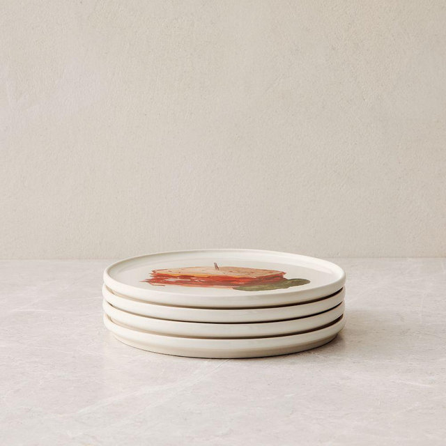 Holiday Food Icon Dinnerware, App Plate, Savory, Set of 4