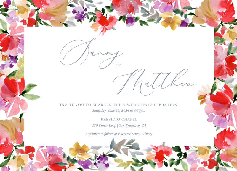 Springboro Landscape | Bright Red | Zola Wedding Invitations