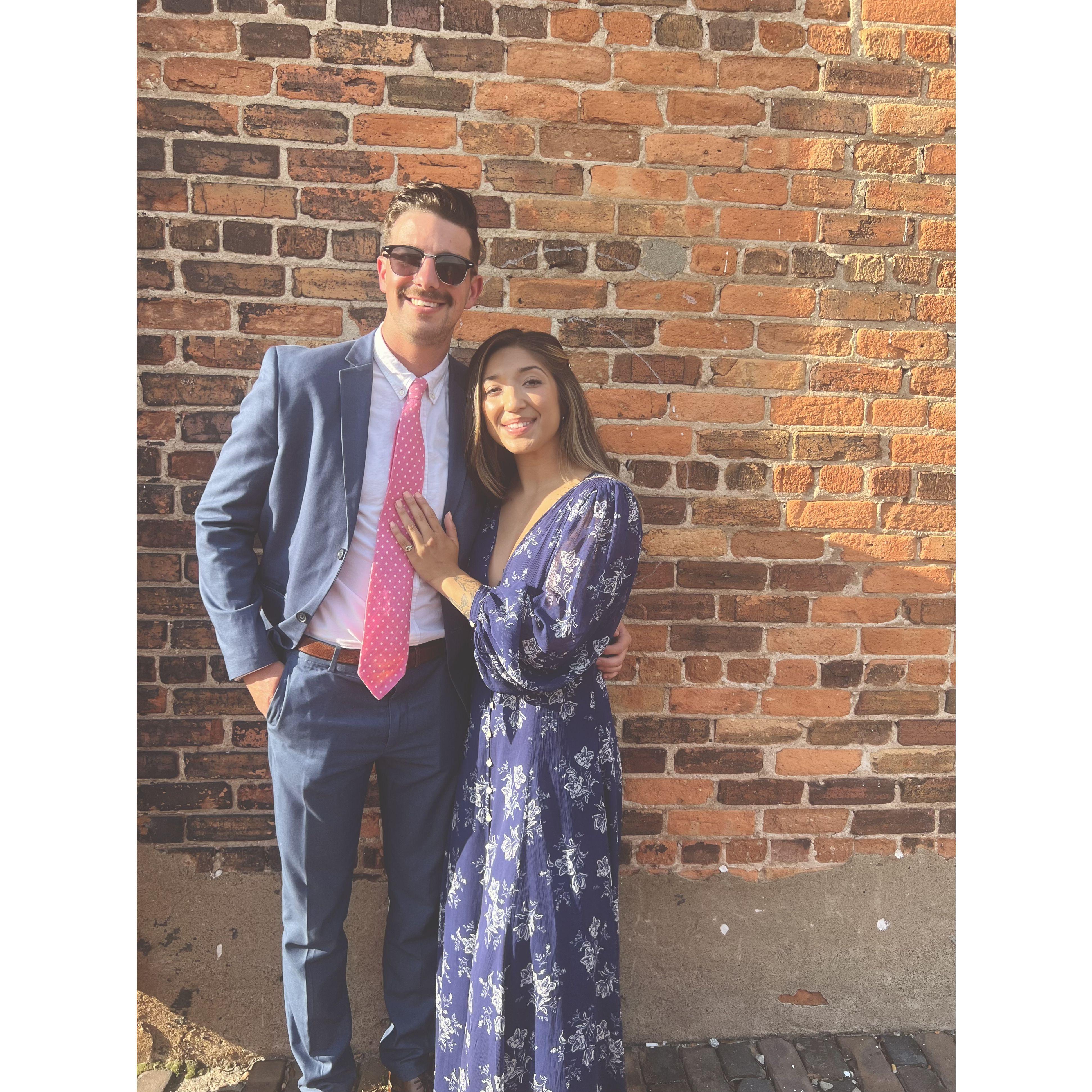 The first wedding we attended together, he picked my dress:)