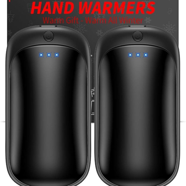 2 Pack Hand Warmers Rechargeable, Portable Electric Hand Warmers Reusable, USB 2 in 1 Handwarmers, Outdoor/Indoor/Warm Gifts for Men Women Kids