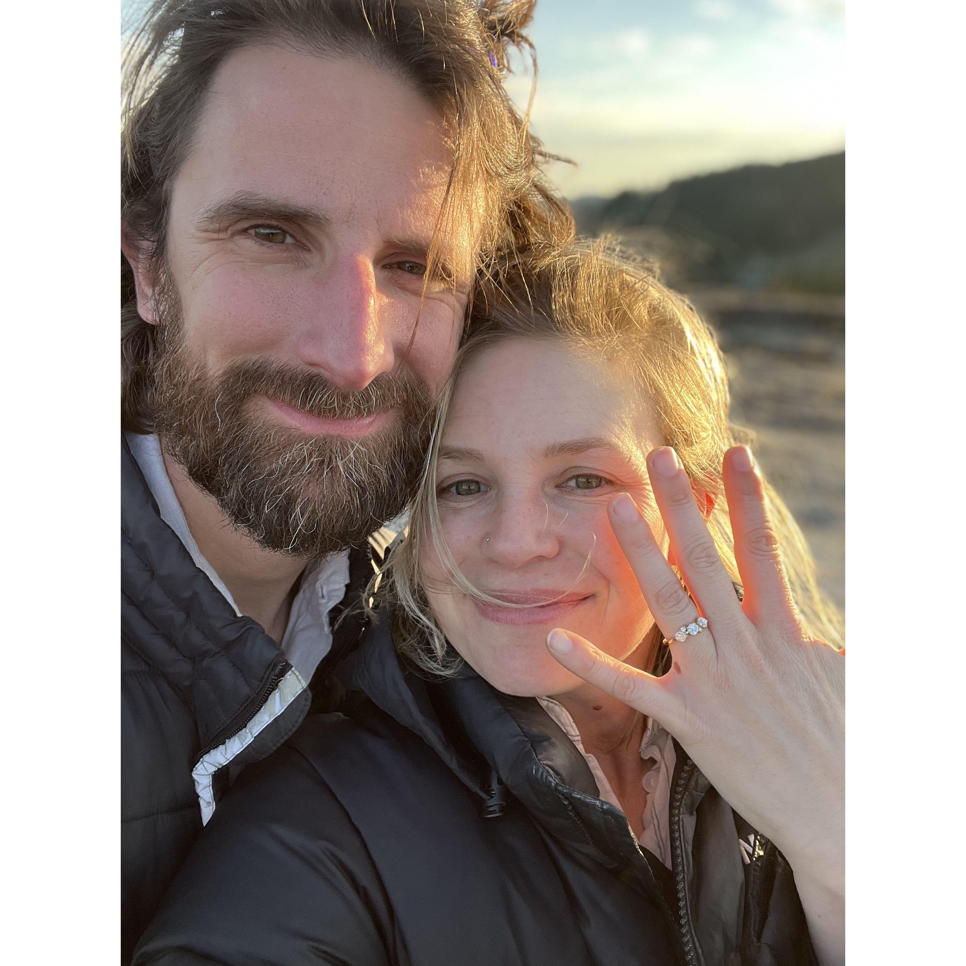 Showing off the ring made from my grandmothers and great grandmothers heirlooms