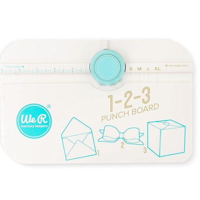 We R Memory Keepers 123 Punch Board, Create Custom Envelopes, Boxes, and Bows, All-in-on Punch Board, Use with Cardstock or Favorite Paper, Gift Boxes, Birthdays, Holidays, Wedding Showers, Parties