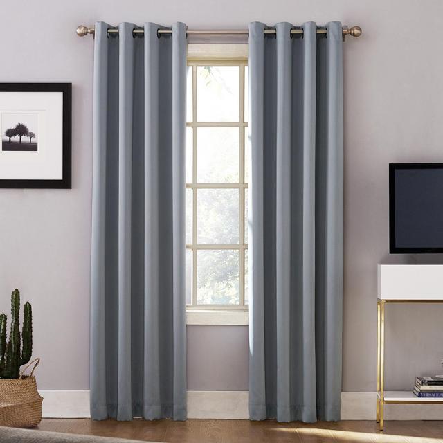 63"x52" Oslo Theater Grade Extreme Blackout Grommet Top Curtain Panel Light Blue - Sun Zero