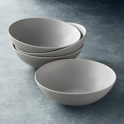 Open Kitchen Matte Coupe Bowls, Set of 4, Grey