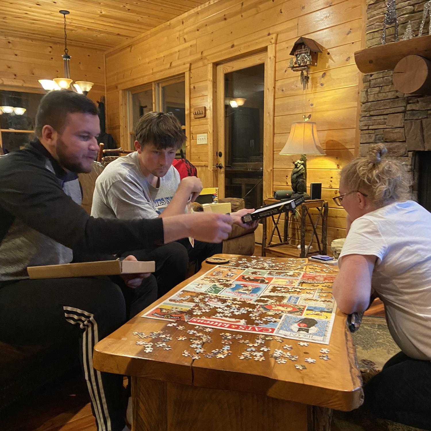 Puzzling in Blue Ridge.