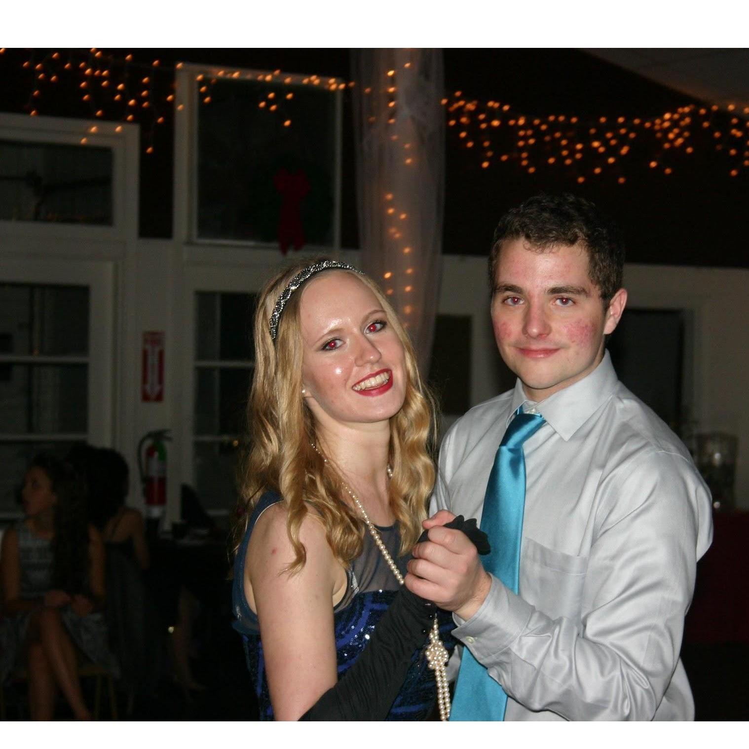 Our first photo together...Great Gatsby Winter Formal, 2014