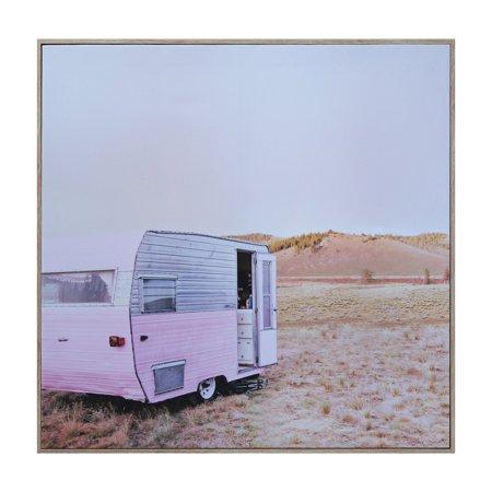 3R Studio Wall Art Canvas Framed Pink Caravan
