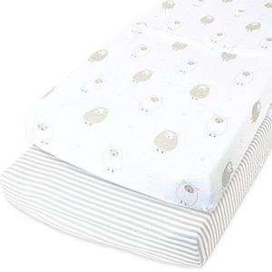 Cuddly Cubs Baby Crib Mattress Sheets Set 2 Pack Crib Fitted Sheet for Boys Girls Toddler Unisex Jersey Knit Cotton Babies Sheets