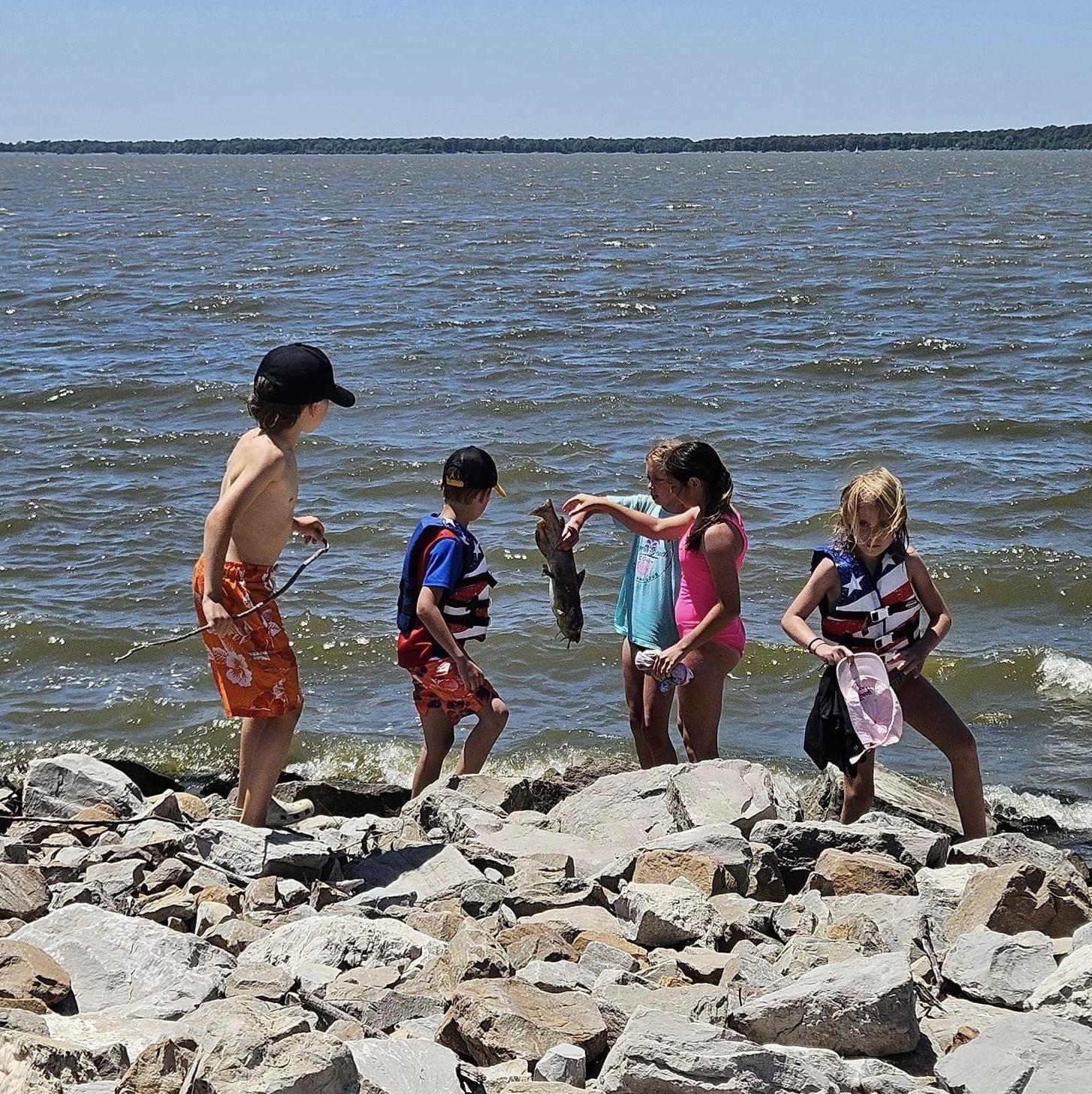 Making memories at the lake after kayaking