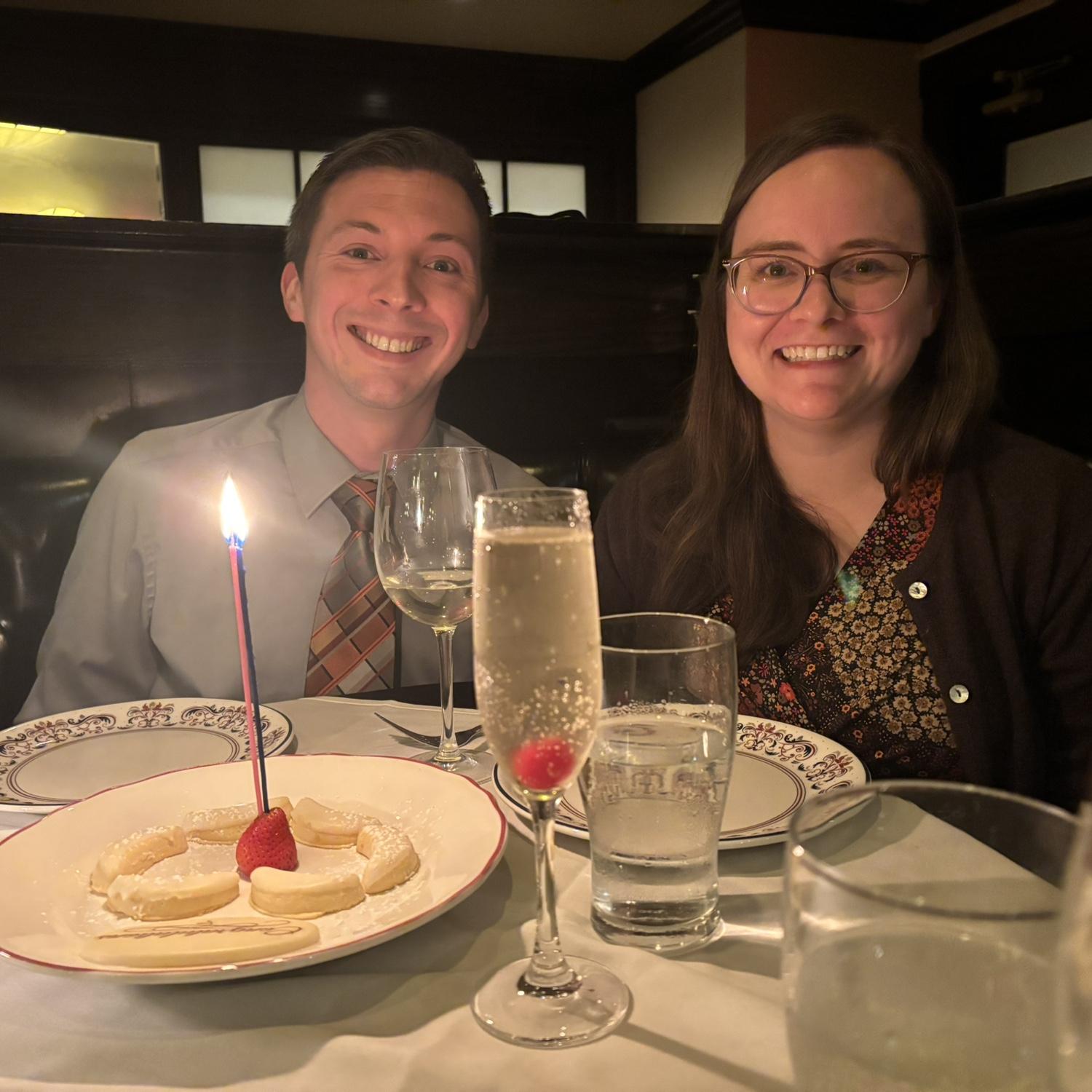 Celebrating our engagement with STL friends!