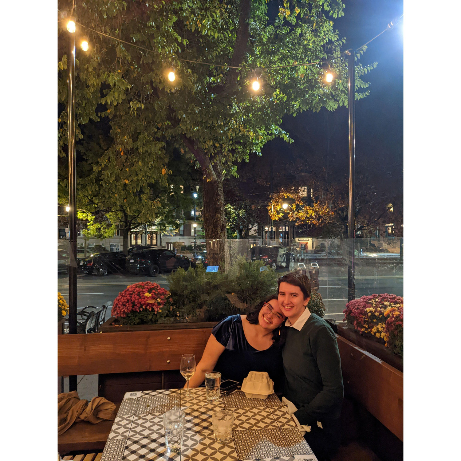 Four-year anniversary dinner, fall 2022
