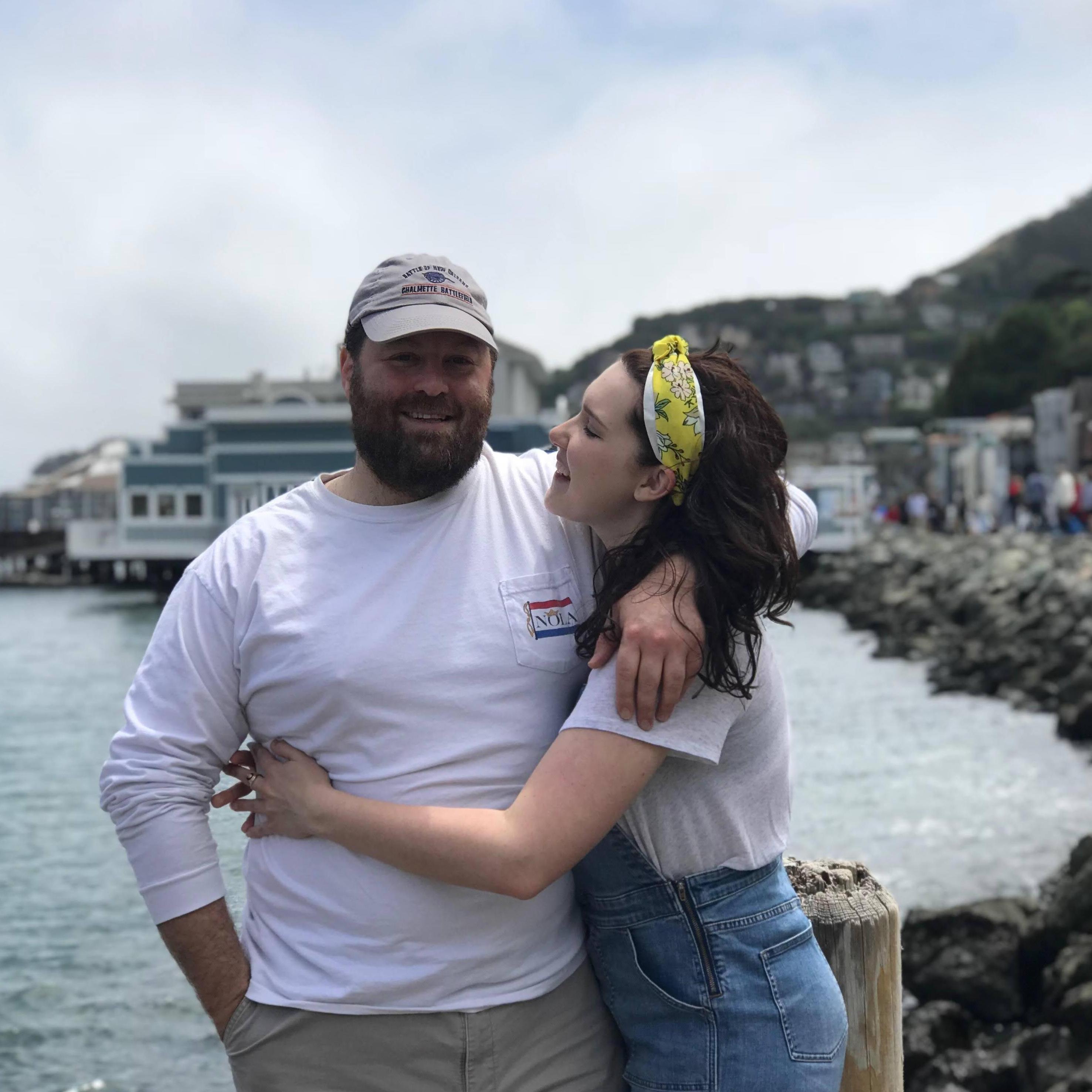 In July 2018 Sam surprised Matty with tickets to San Francisco! Here we are on the dock in Sausalito!