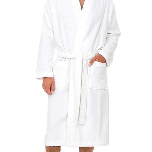 TowelSelections Mens Robe, Cotton Terry Cloth Bathrobe, Soft Bath Robe for Men