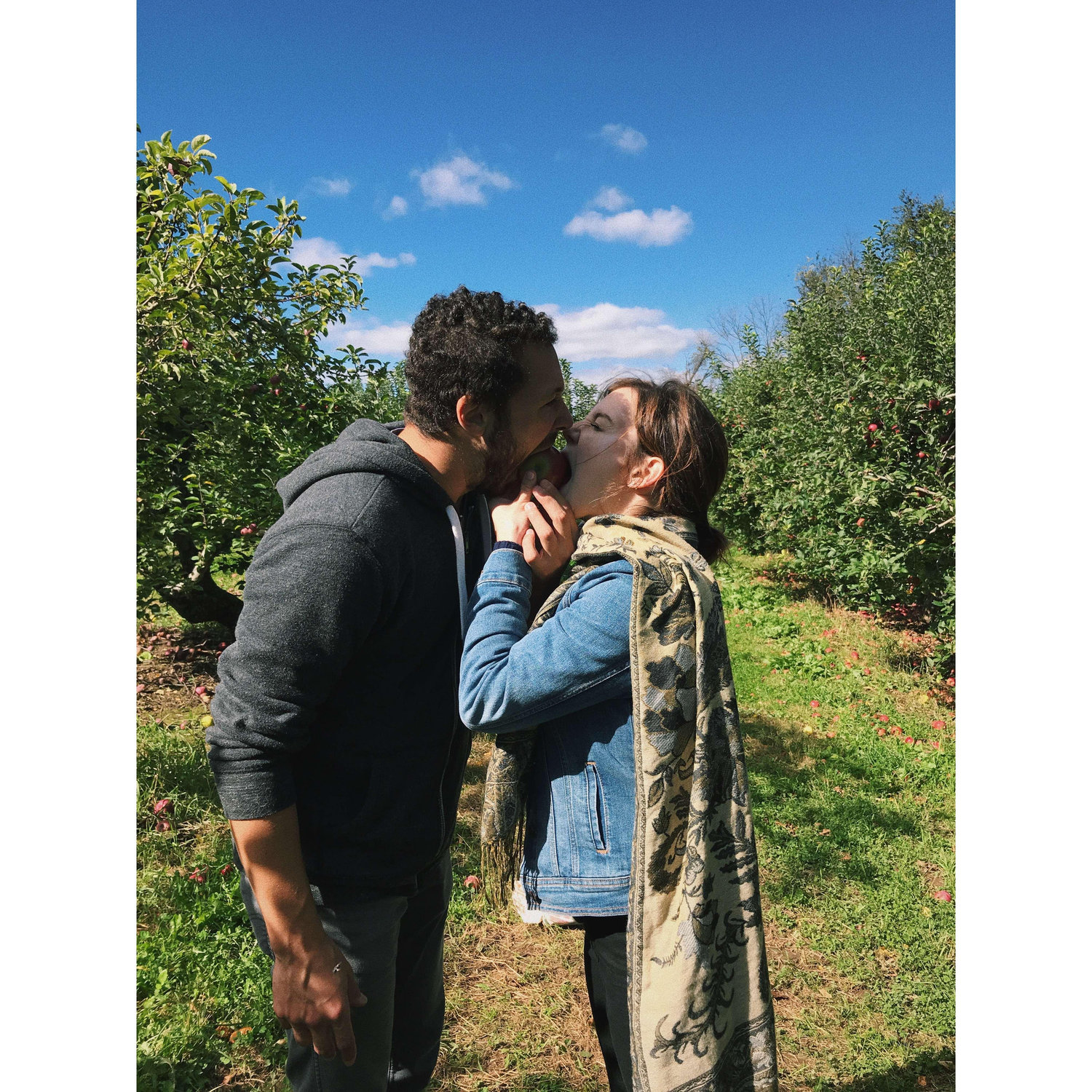 Alex's first time apple picking!
