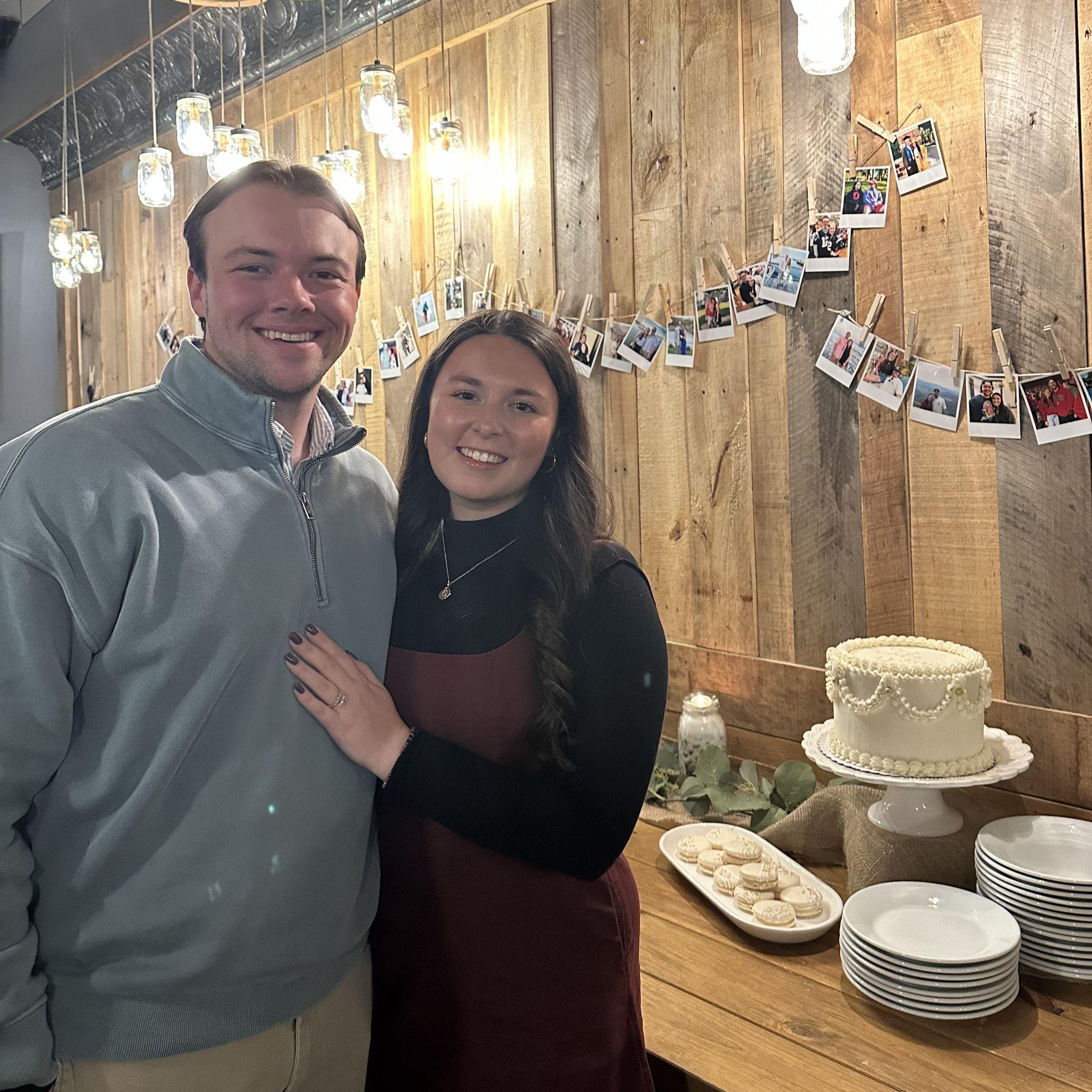 Celebrating our engagement with family back in Ohio the next day!