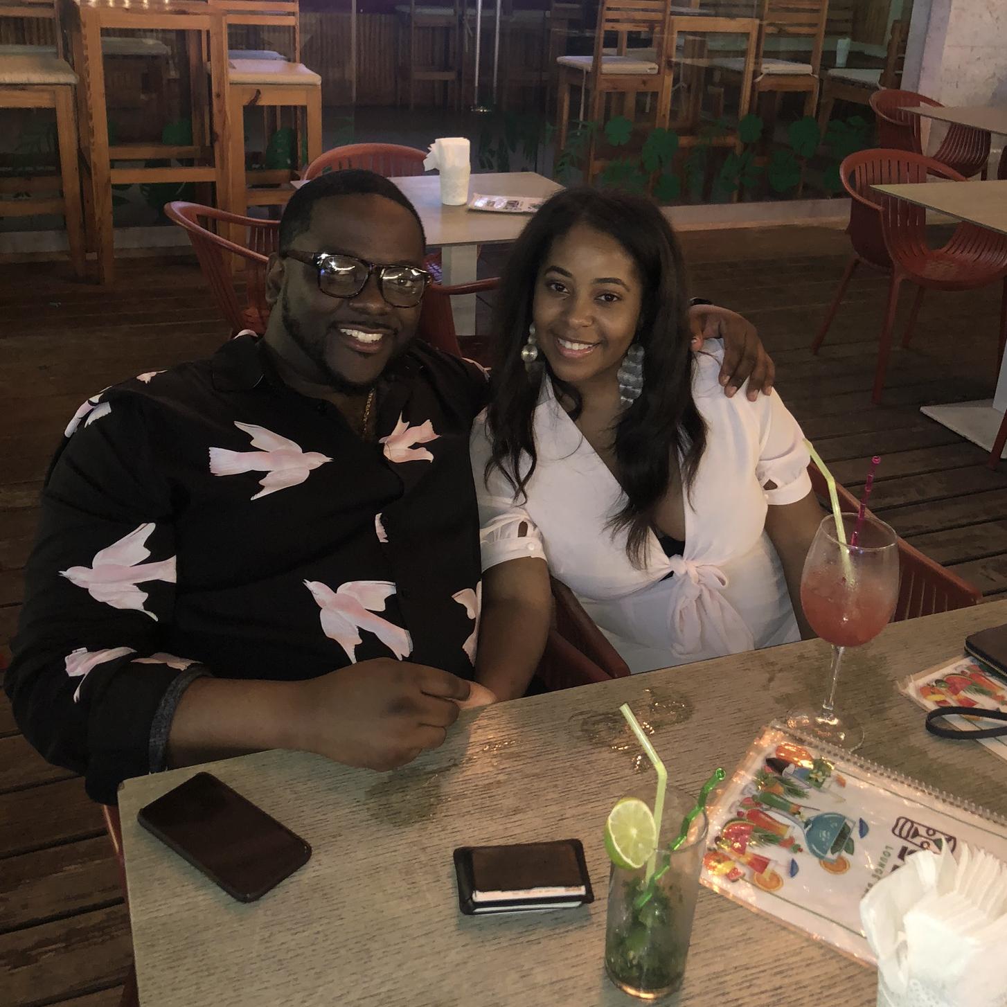 Romantic Dinner on our Honeymoon