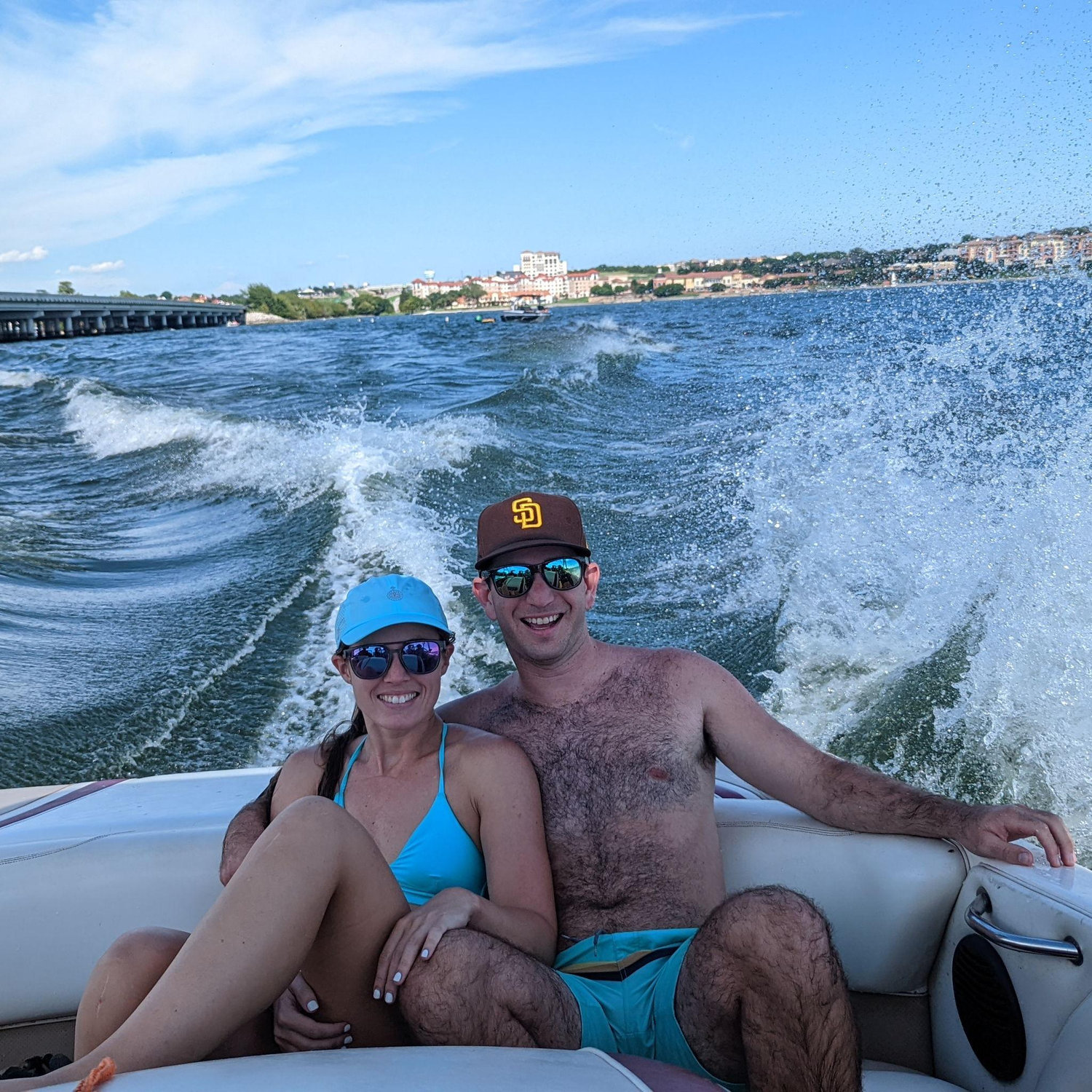 Lake Ray Hubbard with Lindsay's dad