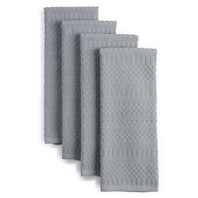 4pk 16&#34;X28&#34; Antimicrobial Kitchen Towels Gray - Town &#38; Country Living