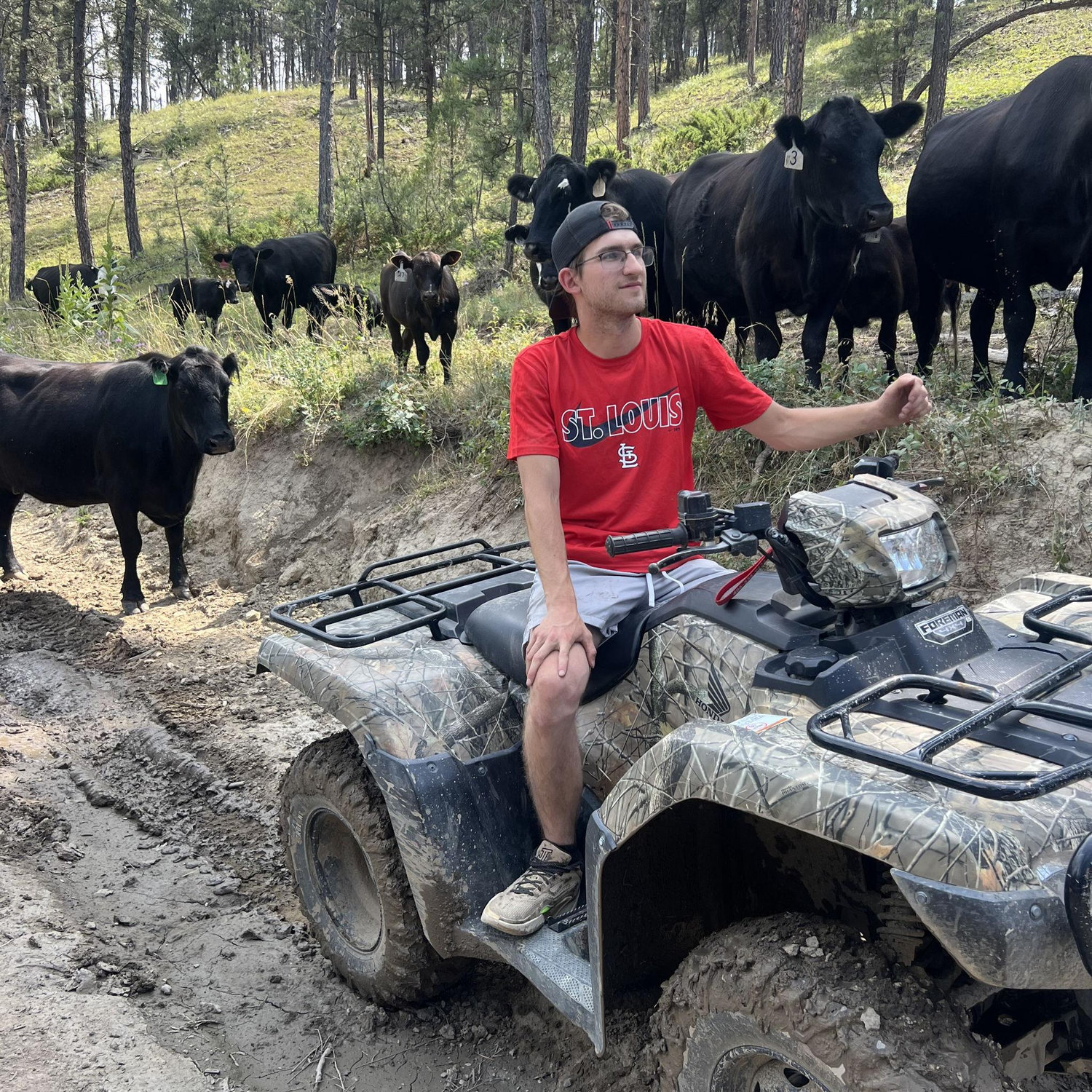 Gunner Driving on BBarW Ranch playing cowboy!