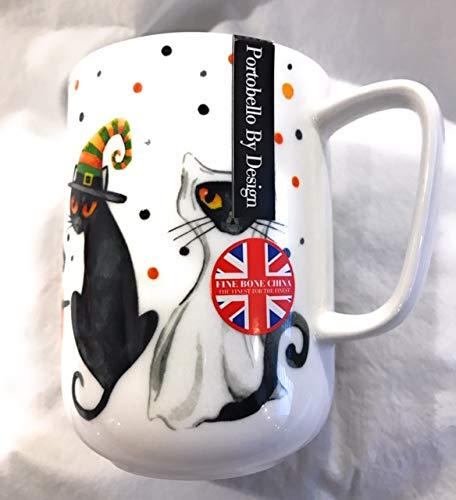 Portobello By Design Halloween Cats Bone China Coffee Mug